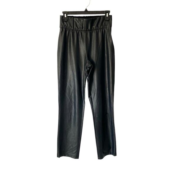 Brochu Walker Black Juniper Stretch Crop Pants faux Leather size small - Picture 2 of 9